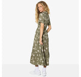 Apricot Shirtdress / Pressed Daisy Floral