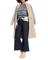 Nic & Zoe Graphic Stripe Sweater / Blue Multi