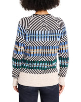 Nic & Zoe Graphic Stripe Sweater / Blue Multi