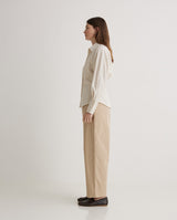 Yerse Shirt / Ecru Pinstripe