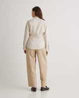 Yerse Shirt / Ecru Pinstripe