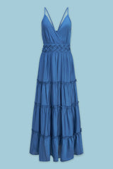 Astrid Tiered Sundress / Cerulean Blue