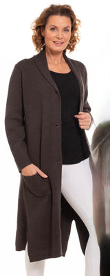 Long Coatigan / Charcoal Melange