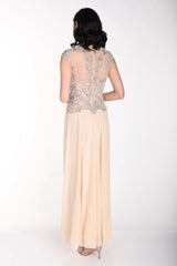 Frank Lyman Beaded Gown /Champagne