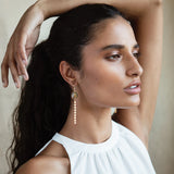 Lolo Stone Chain Drop Earrings / Labradorite