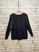 Eternelle Relaxed Rib Sweater / Black