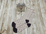 Chaussettes douillettes citron / à pois