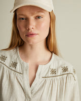 Yerse Embroidered Shirt/ Natural