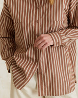 Yerse Stripe Shirt / Chocolate
