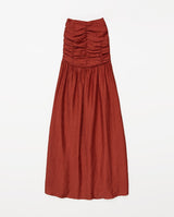Yerse Strapless Maxi Dress / Terracotta