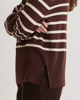 Yerse Noras Sweater / Marron Stripe