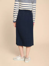 White Stuff Penny Midi Skirt / Navy