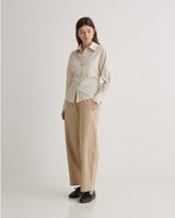 Yerse Shirt / Ecru Pinstripe