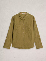 Whitestuff Sofie Shirt / Khaki Green