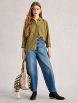 Whitestuff Sofie Shirt / Khaki Green