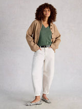White Stuff Elody Sweater / Khaki Green