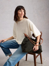 WHITE STUFF KATE LINEN TOP / WHITE