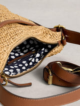 White Stuff Mini Sophia Crossbody Bag / Natural Raffia