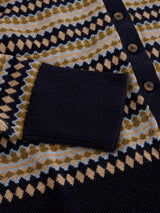 White Stuff Lois Fairisle Cardigan / Navy Multi