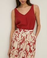 YERSE Skirt / Red Floral