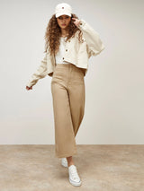 Apricot Bea Cropped Flare Jeans / Stone