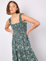 Apricot Nape Dress/Ditsy Print