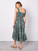 Apricot Nape Dress/Ditsy Print