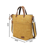 Davan Cotton Linen Shoulder & Crossbody Bag / Mustard
