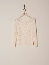 Nile Pointelle Cotton Sweater / Ecru