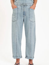 Daze Villa Drawstring Barrel Jean / Wild Card