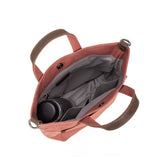 Davan Canvas & Leather Shoulder Tote Bag – Rust