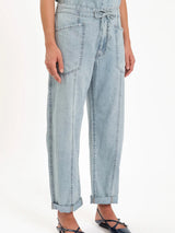 Daze Villa Drawstring Barrel Jean / Wild Card