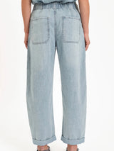 Daze Villa Drawstring Barrel Jean / Wild Card