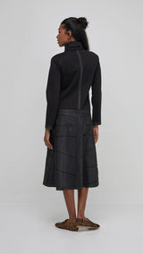 Uchuu Mixed Media Coat / Black