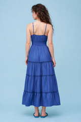 Astrid Tiered Sundress / Cerulean Blue