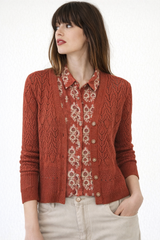 See U Soon Paris Pointelle Cardi / Brick