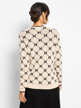 Nic & Zoe Geo Sweater / Black /Nat