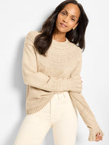 Nic & Zoe Textural Dot Cosy Sweater / Taupe