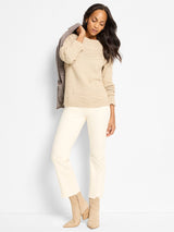 Nic & Zoe Textural Dot Cosy Sweater / Taupe