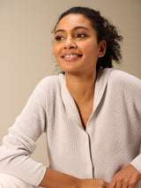 Nile Hooded Cardigan / Fog