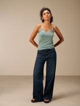 Nile Reversible Lace Cami / Sea