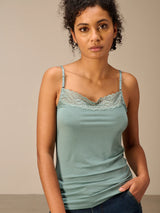 Nile Reversible Lace Cami / Sea