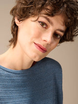 Nile Cotton Pullover / Bluesteel