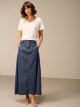 Nile Maxi Denim Skirt
