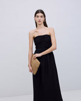 Yerse Strapless Maxi Dress /  Black