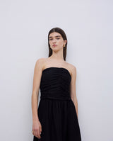 Yerse Strapless Maxi Dress /  Black