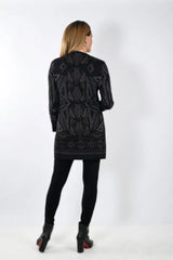 Frank Lyman Geo Print Jacket / Black/Rust