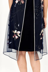 Frank Lyman Brushstroke Dress / Navy