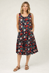 Dress Addict Joy Dress / Navy Red Floral