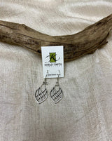 Karely Smith Woven Silver Earrings with Swarovski Crystal
